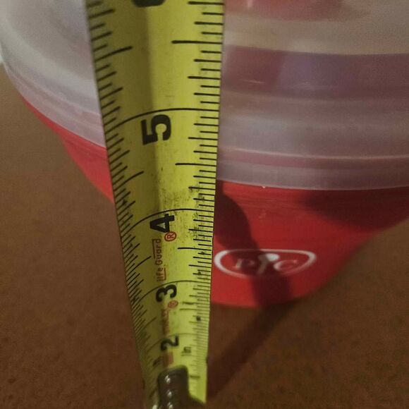 Pampered Chef Silicone Red Microwave Popcorn Bowl 7" x 5" - Picture 3 of 8